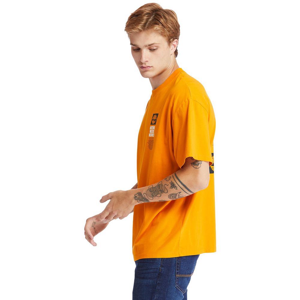 Tricouri Timberland Barbati Portocalii - Heritage Short-Sleeve Tree Pack - Romania - DUSGBM540